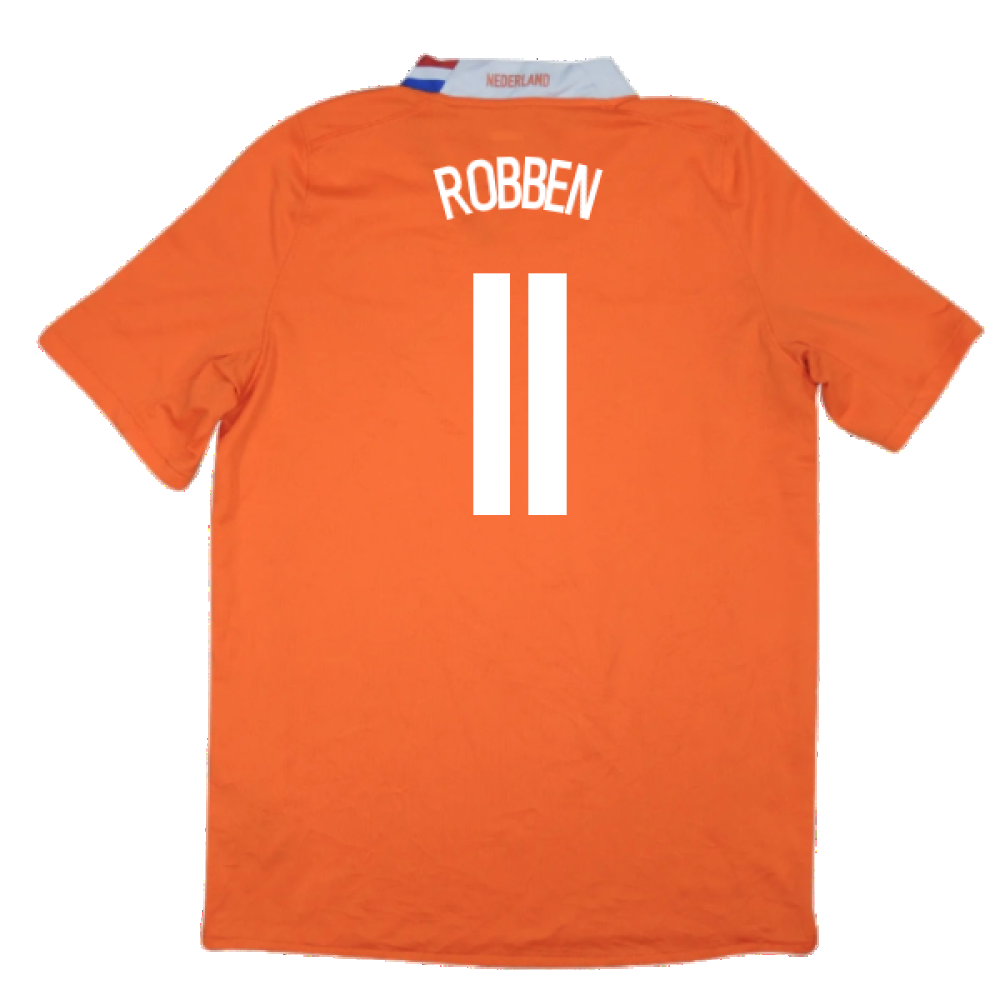 Holland 2008-10 Home Shirt ((Excellent) M) (Robben 11)