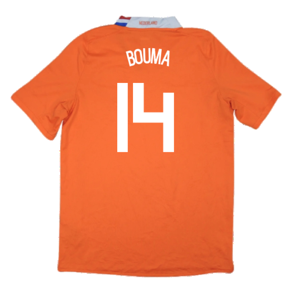 Holland 2008-10 Home Shirt ((Excellent) XL) (Bouma 14)