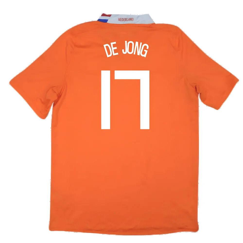 Holland 2008-10 Home Shirt ((Excellent) XL) (De Jong 17)