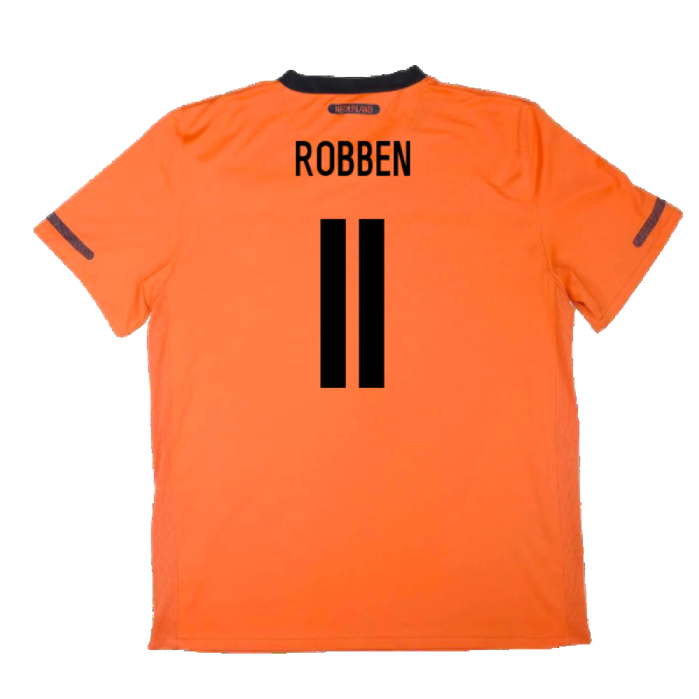 Holland 2010-11 Home Shirt ((Excellent) S) (Robben 11)