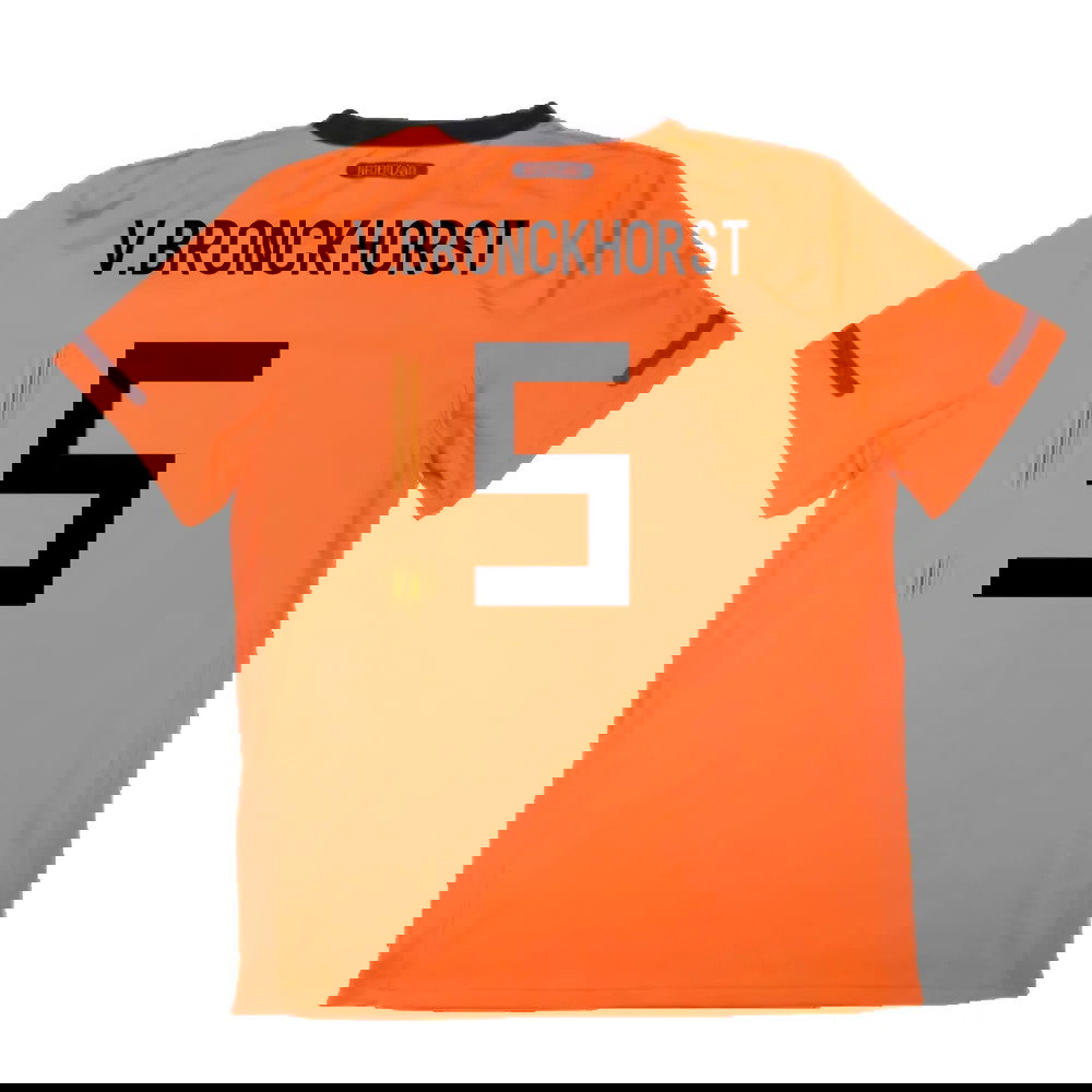 Holland 2010-11 Home Shirt ((Excellent) S) (V.Bronckhorst 5)