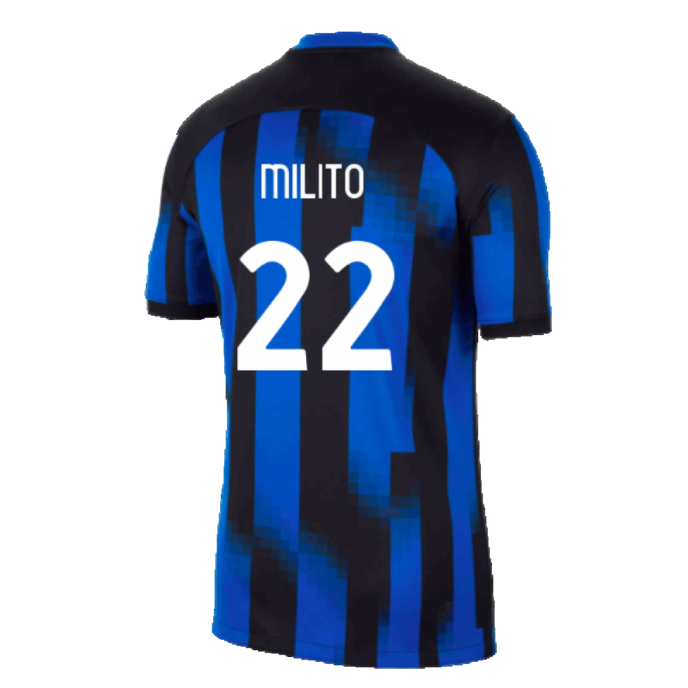 Inter Milan 2023-24 Home Shirt (SB) (Milito 22) (Excellent)