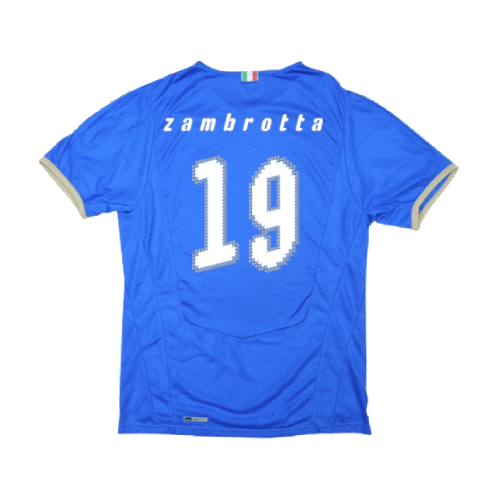 Italy 2008-09 Home Shirt ((Very Good) S) (Zambrotta 19)