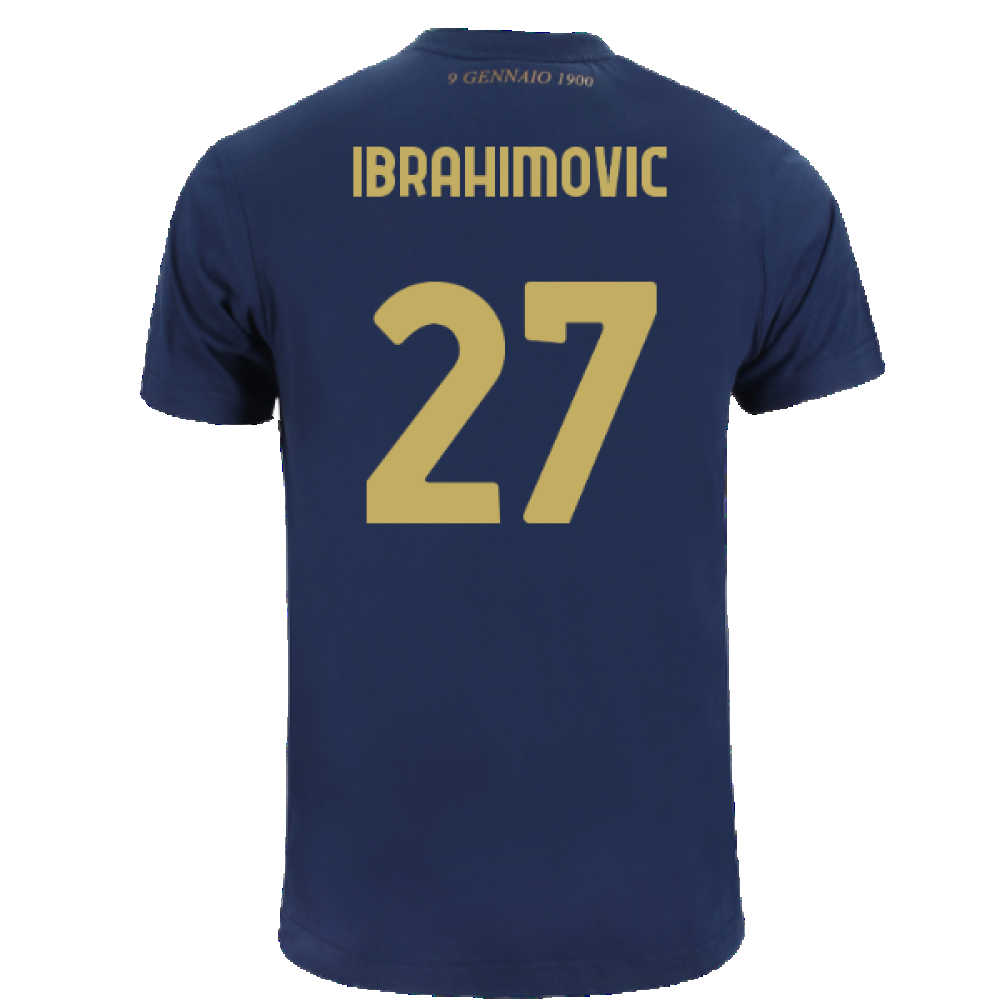 Lazio 125th Anniversary Cotton Tee (Navy) (Ibrahimovic 27)