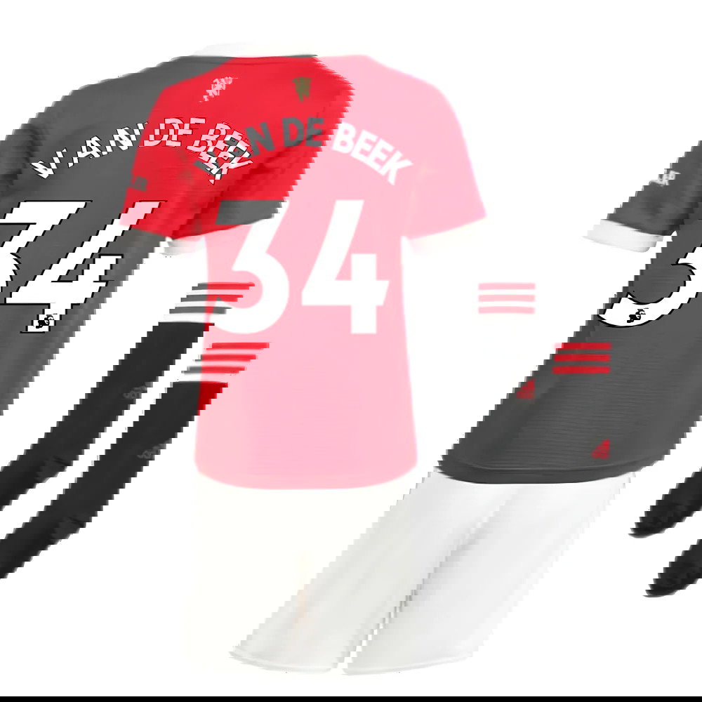 Man Utd 2021-2022 Home Mini Kit (VAN DE BEEK 34)