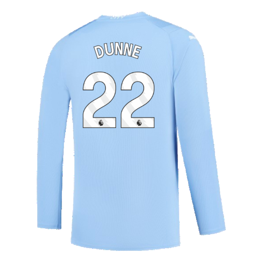 Manchester City 2023-2024 Puma Home Long Sleeved Shirt (S) (Good) (DUNNE 22)