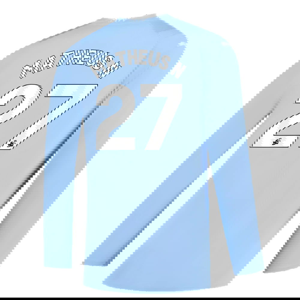 Manchester City 2023-2024 Puma Home Long Sleeved Shirt (S) (Good) (Matheus N 27)