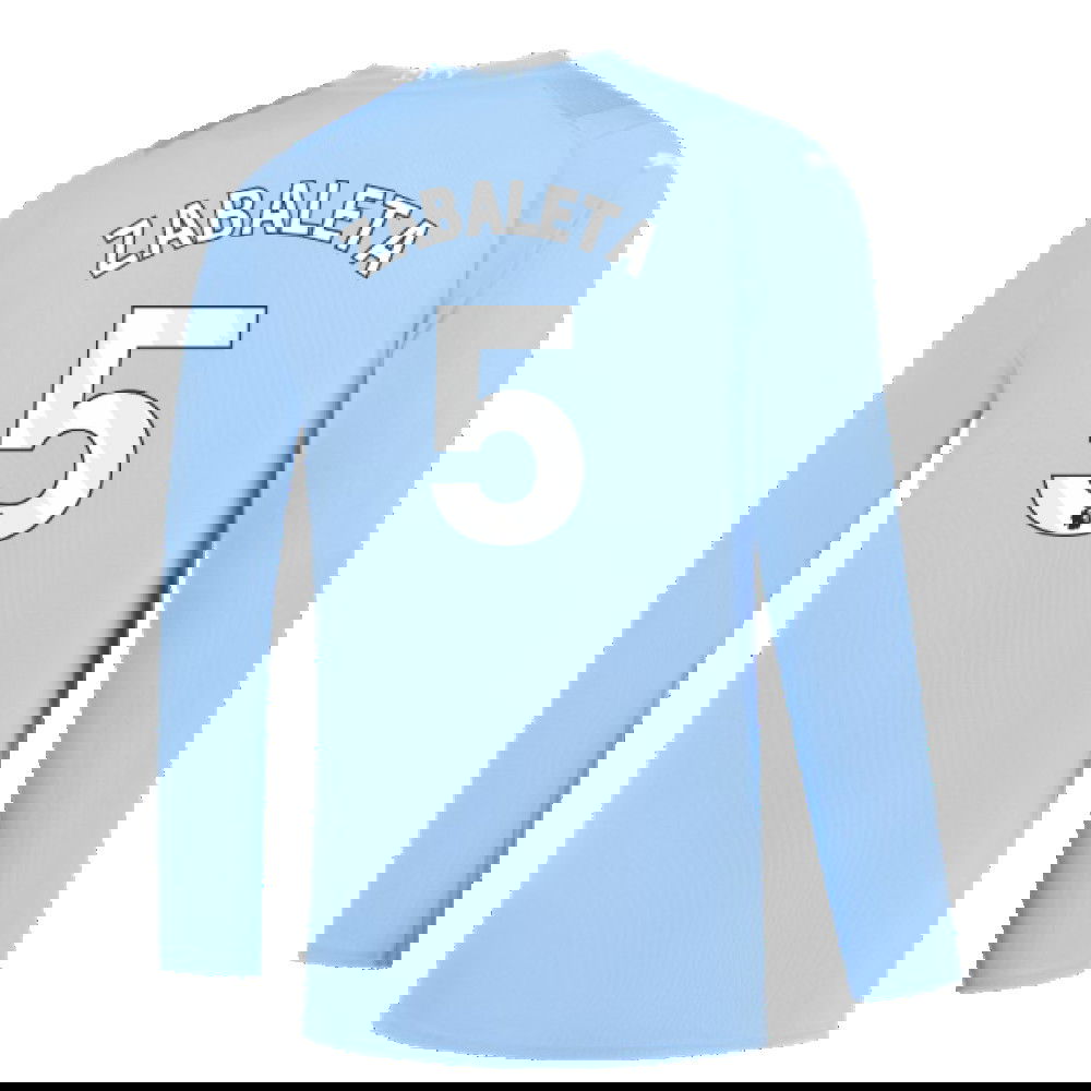 Manchester City 2023-2024 Puma Home Long Sleeved Shirt (S) (Good) (ZABALETA 5)