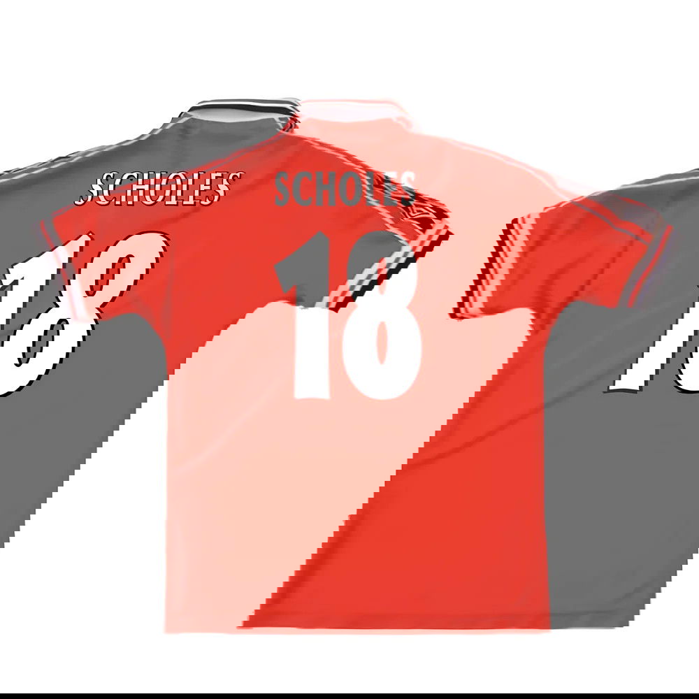 Manchester United 1998-2000 Home Shirt (XXL) (Excellent) (Scholes 18)