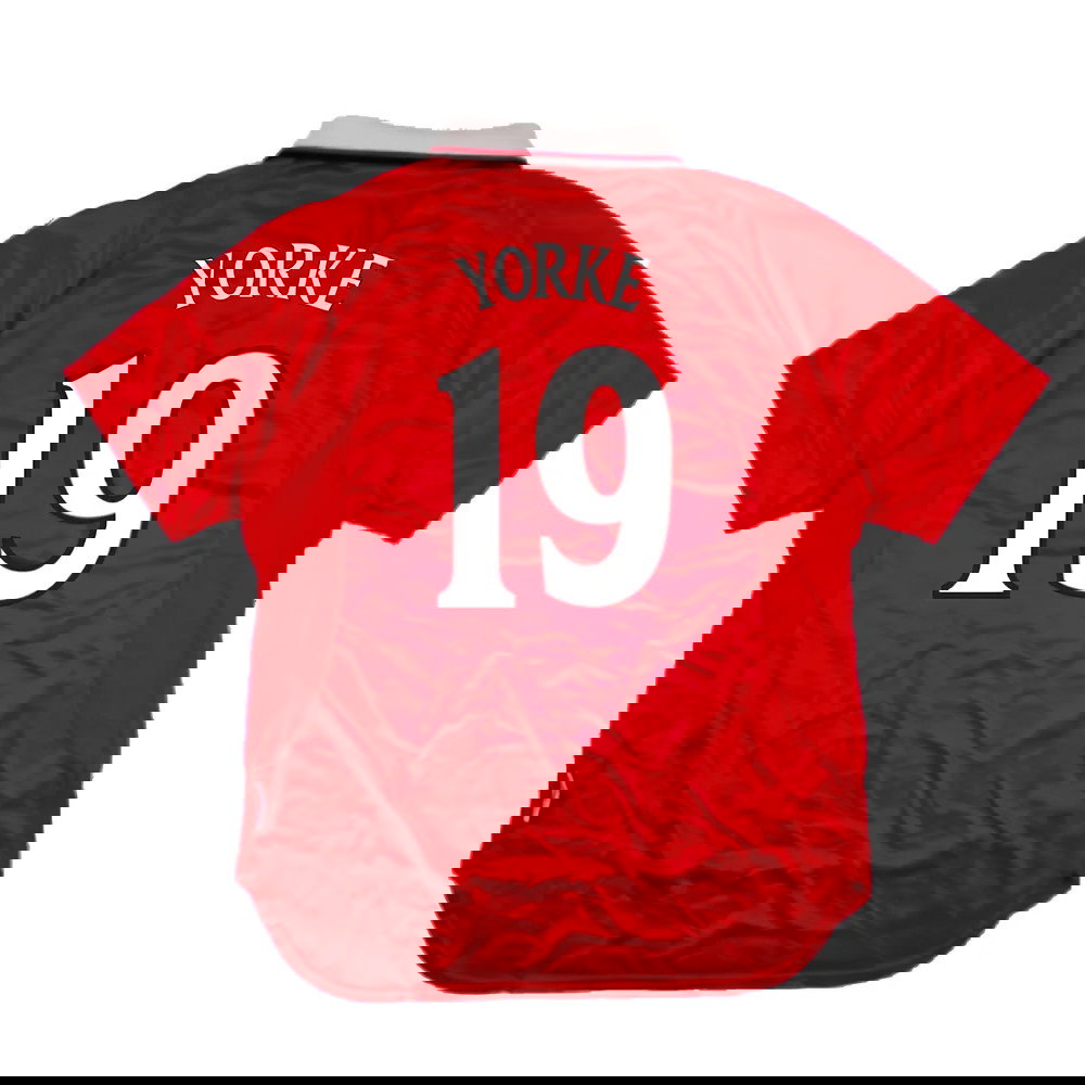 Manchester United 1999-2000 Champions League Home Shirt (XXL) (Excellent) (Yorke 19)