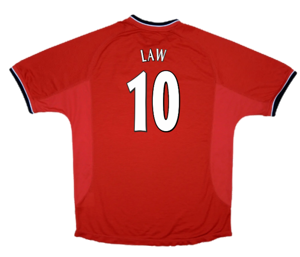 Manchester United 2000-02 Home Shirt ((Excellent) XXL) (Law 10)