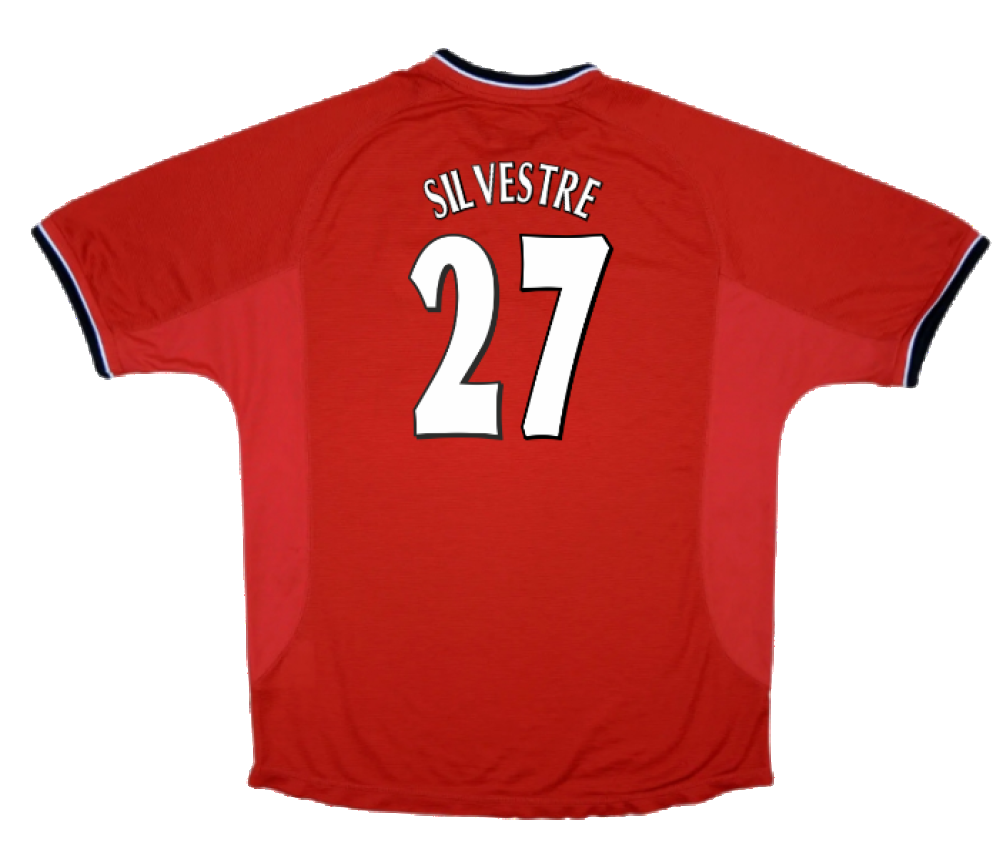 Manchester United 2000-02 Home Shirt ((Excellent) XXL) (Silvestre 27)