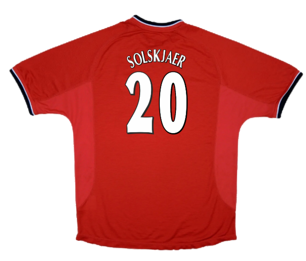 Manchester United 2000-02 Home Shirt ((Excellent) XXL) (Solskjaer 20)