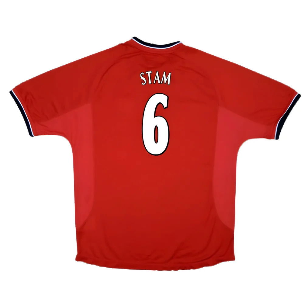 Manchester United 2000-02 Home Shirt ((Excellent) XXL) (Stam 6)