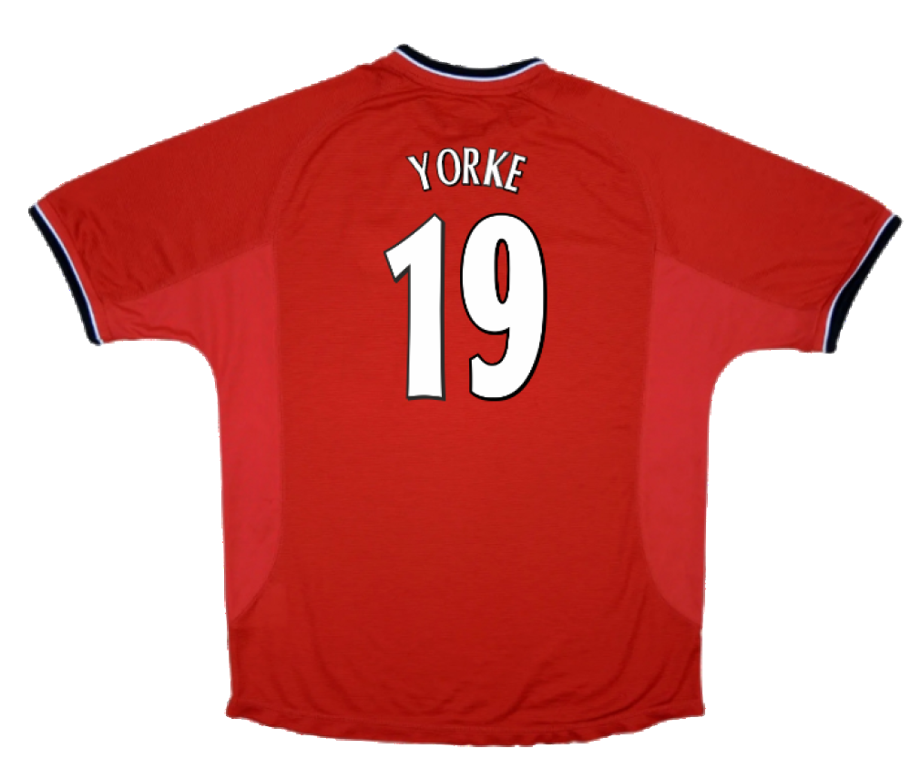Manchester United 2000-02 Home Shirt ((Excellent) XXL) (Yorke 19)