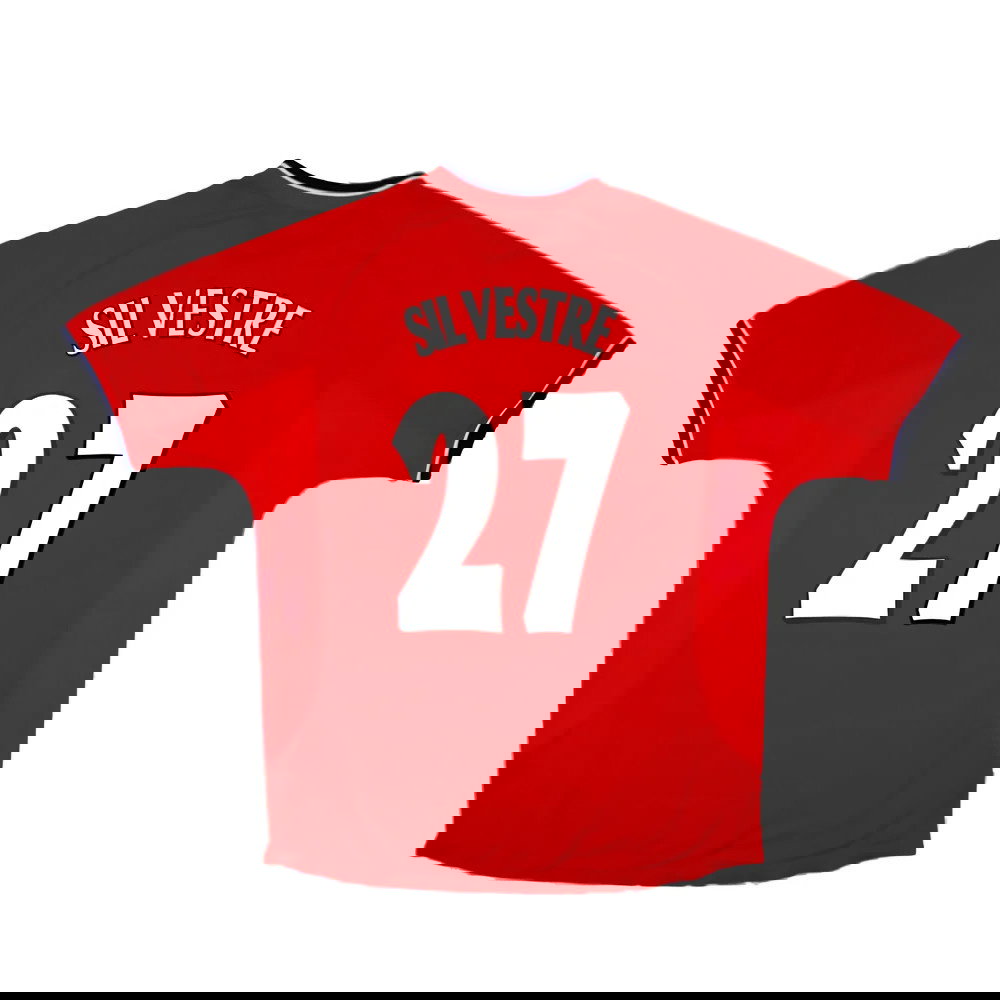 Manchester United 2000-02 Home Shirt (S) (Very Good) (Silvestre 27)