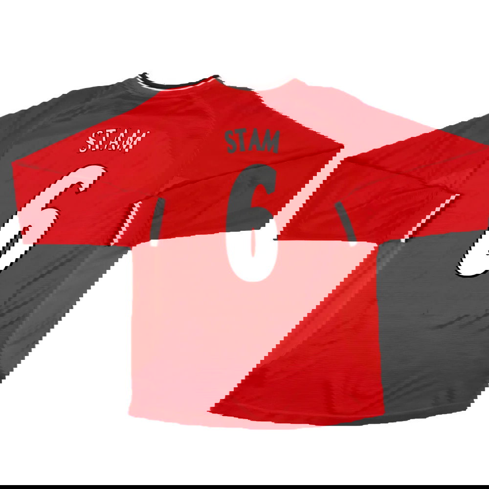 Manchester United 2000-02 Long Sleeved Home Shirt (XXL) (Excellent) (Stam 6)