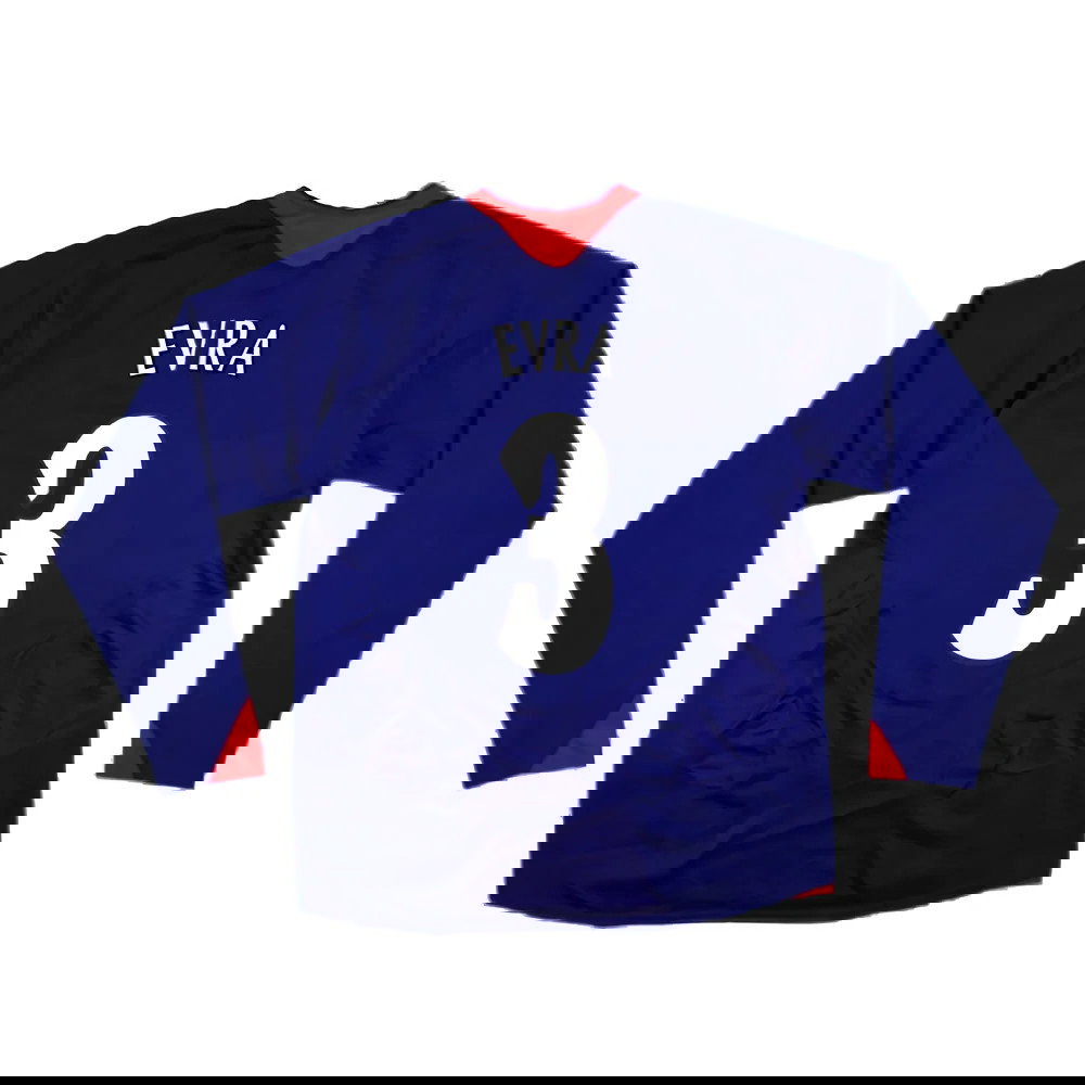 Manchester United 2005-06 Long Sleeve Away Shirt (M) (Excellent) (Evra 3)