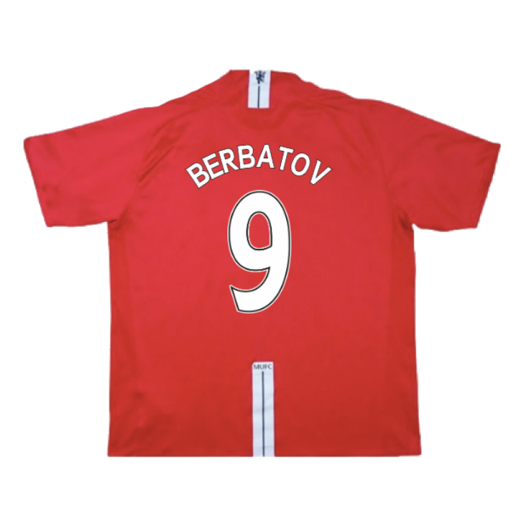 Manchester United 2007-09 Home Shirt (XL) (Excellent) (Berbatov 9)