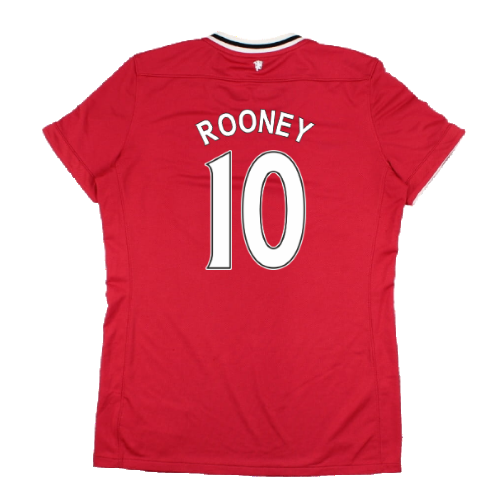 Manchester United 2011-12 Home Shirt (Women\'s) ((Very Good) M) (Rooney 10)