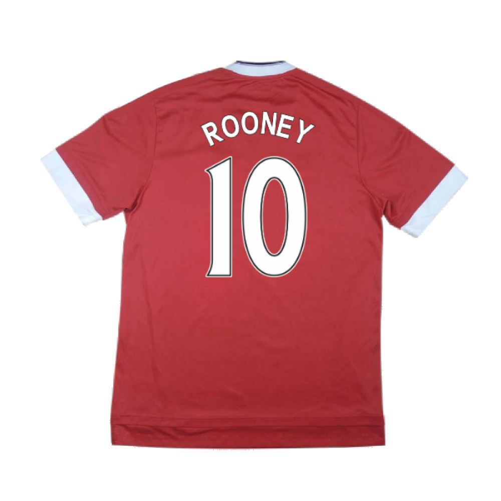 Manchester United 2015-16 Home Shirt ((Excellent) M) (Rooney 10)
