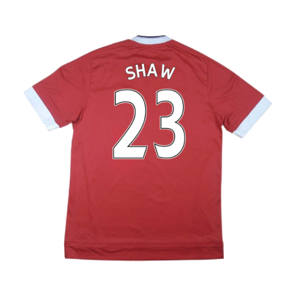 Manchester United 2015-16 Home Shirt ((Very Good) M) (Shaw 23)