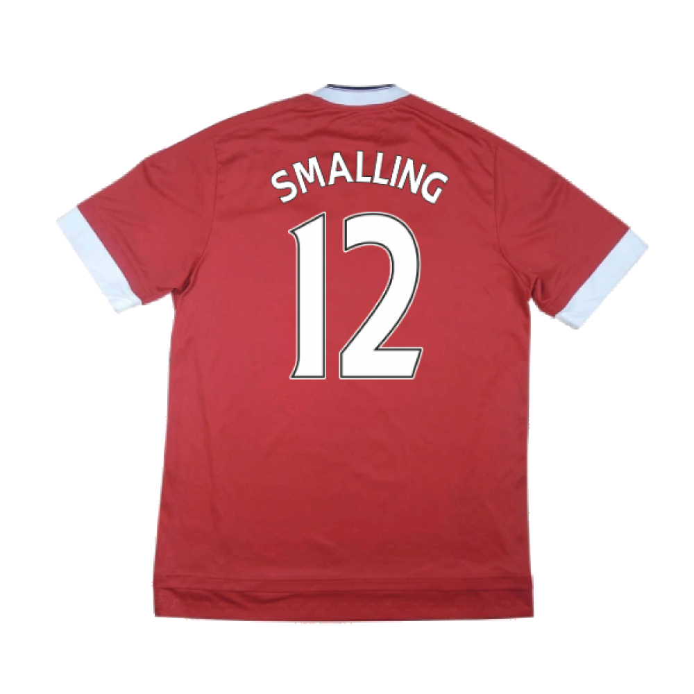 Manchester United 2015-16 Home Shirt ((Very Good) M) (Smalling 12)