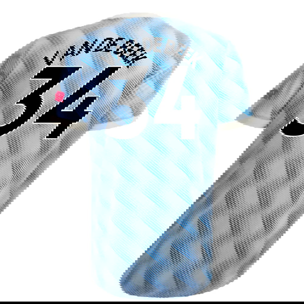 Manchester United 2021-22 Away Shirt (XL) (Mint) (VAN DE BEEK 34)