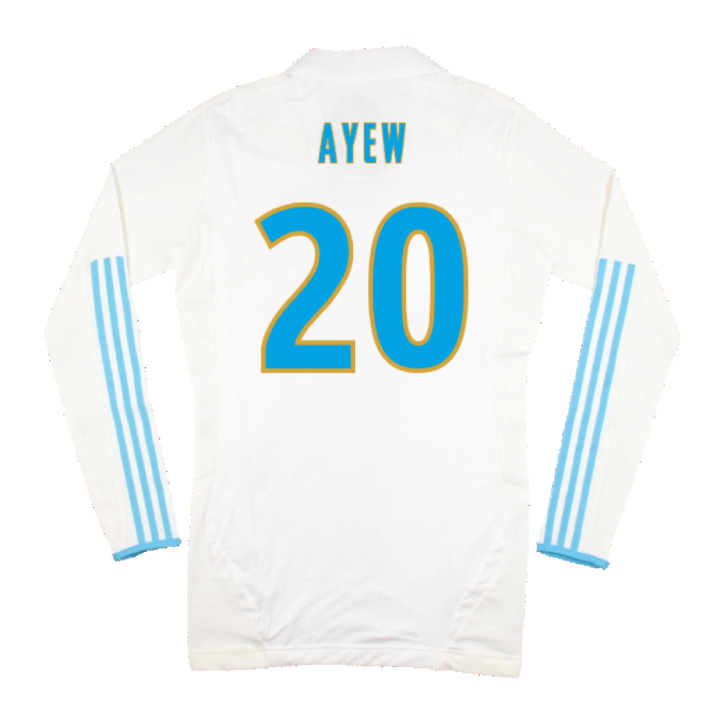 Marseille 2011-12 Player Spec Long Sleeve Home Shirt ((Excellent) L) (Ayew 20)