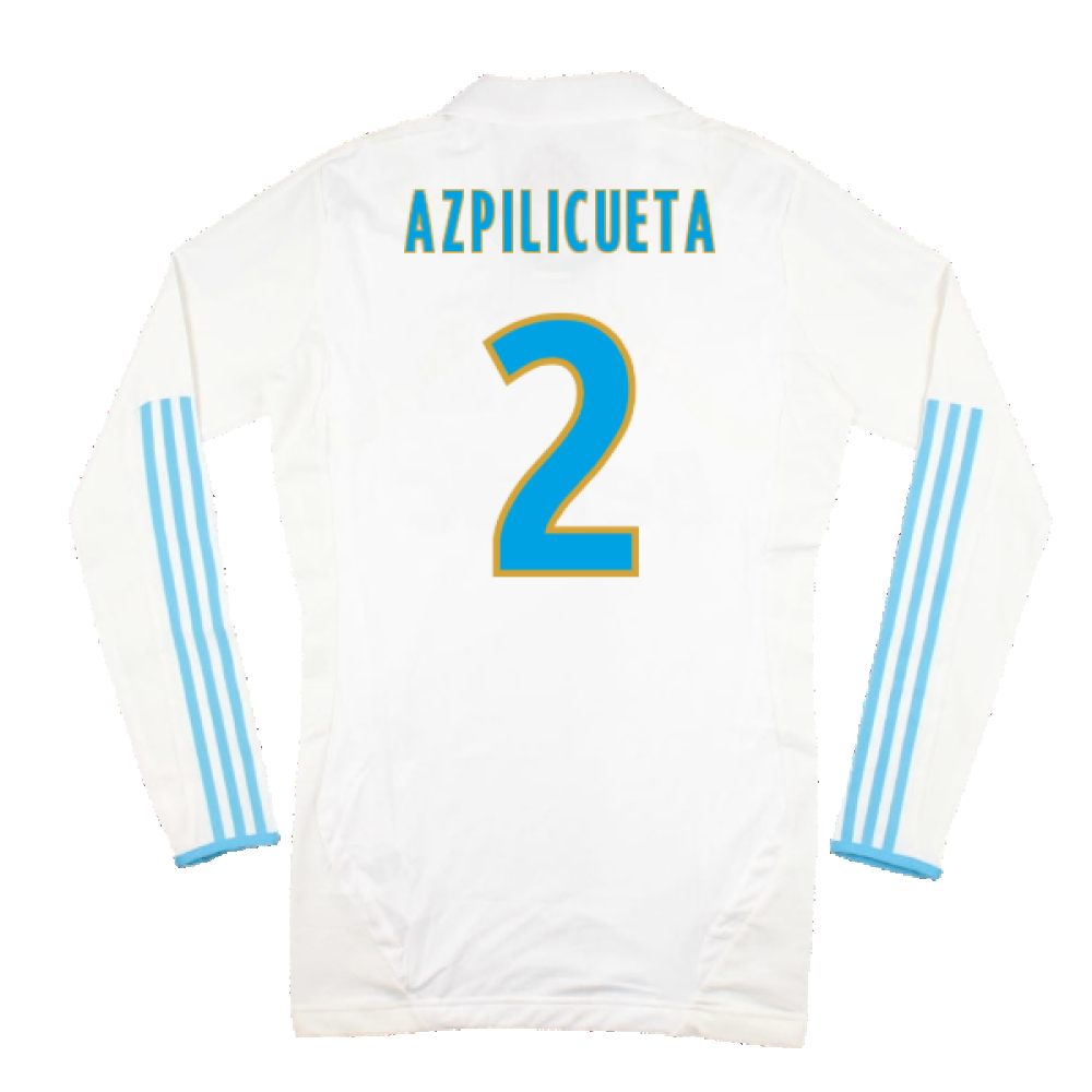 Marseille 2011-12 Player Spec Long Sleeve Home Shirt ((Excellent) L) (Azpilicueta 2)