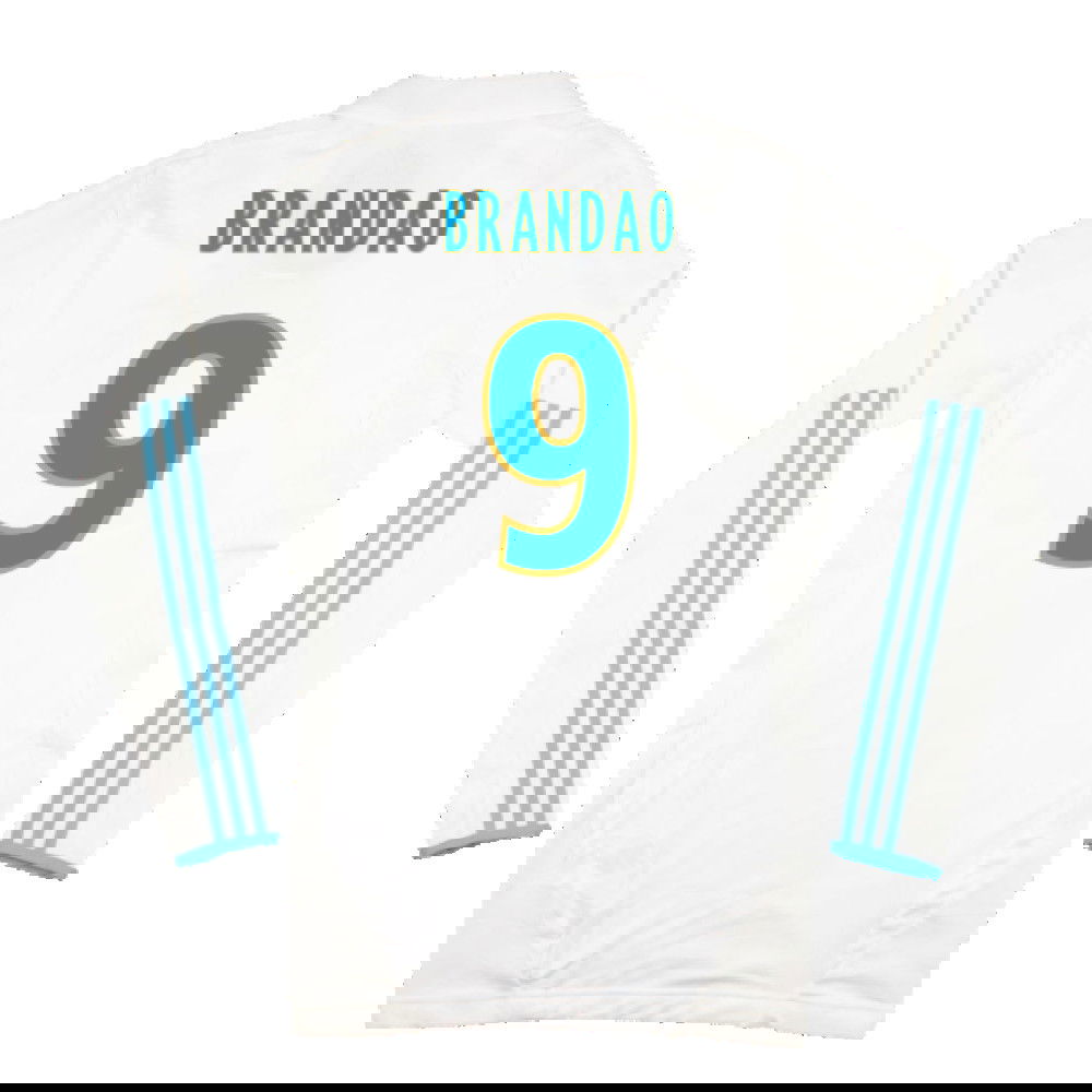 Marseille 2011-12 Player Spec Long Sleeve Home Shirt ((Excellent) L) (Brandao 9)