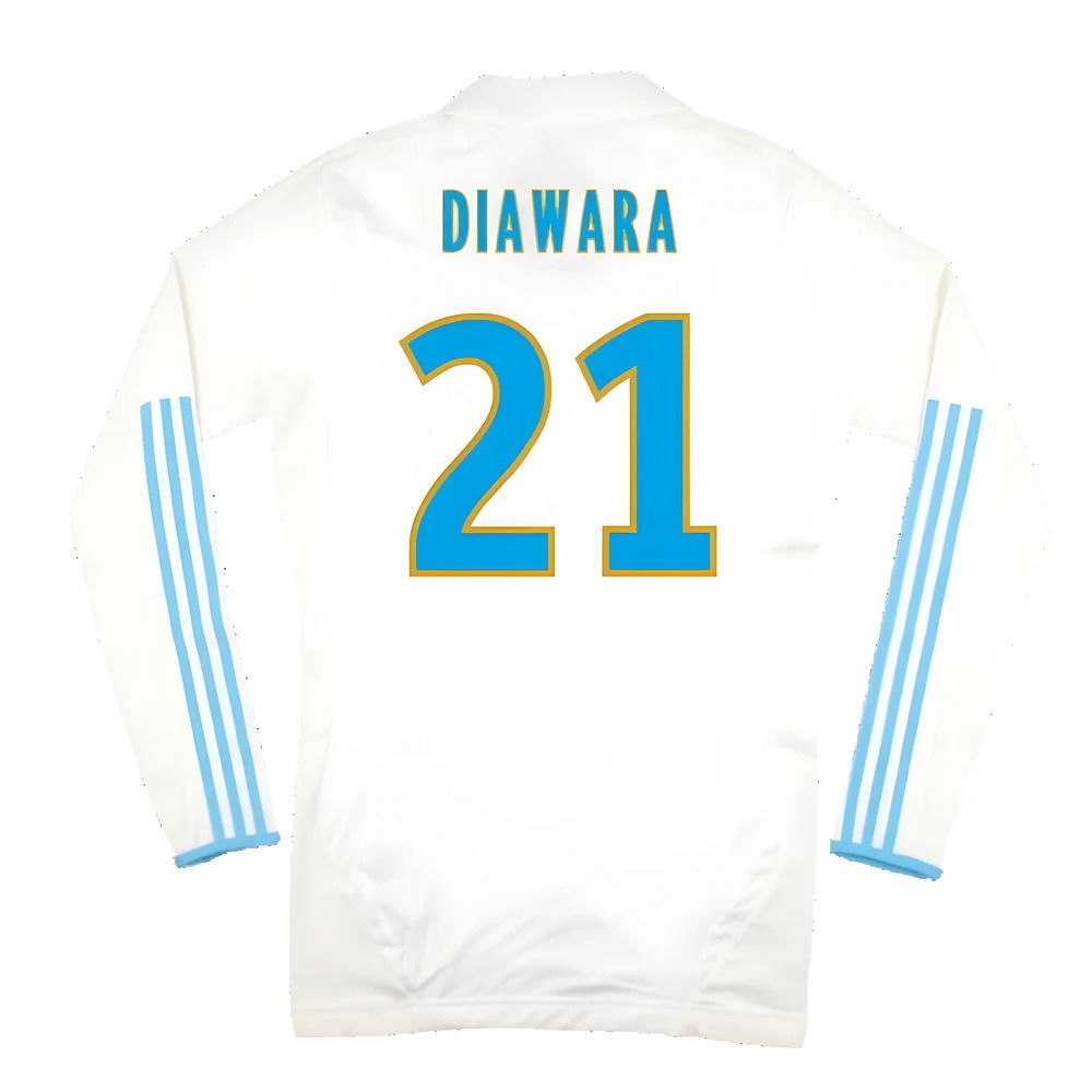 Marseille 2011-12 Player Spec Long Sleeve Home Shirt ((Excellent) L) (Diawara 21)