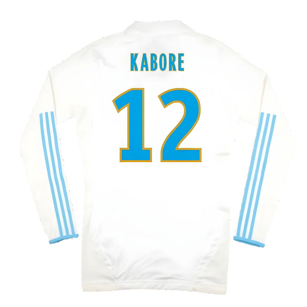 Marseille 2011-12 Player Spec Long Sleeve Home Shirt ((Excellent) L) (Kabore 12)