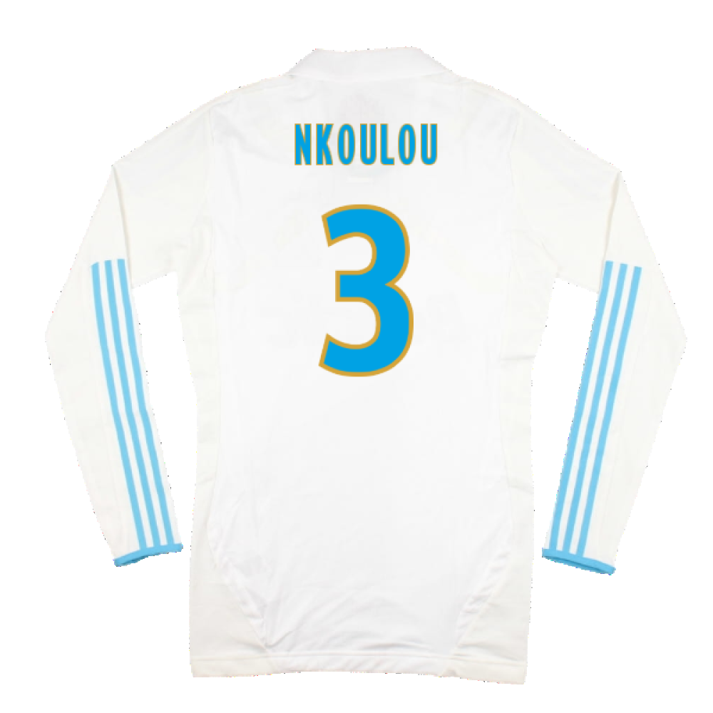 Marseille 2011-12 Player Spec Long Sleeve Home Shirt ((Excellent) L) (Nkoulou 3)