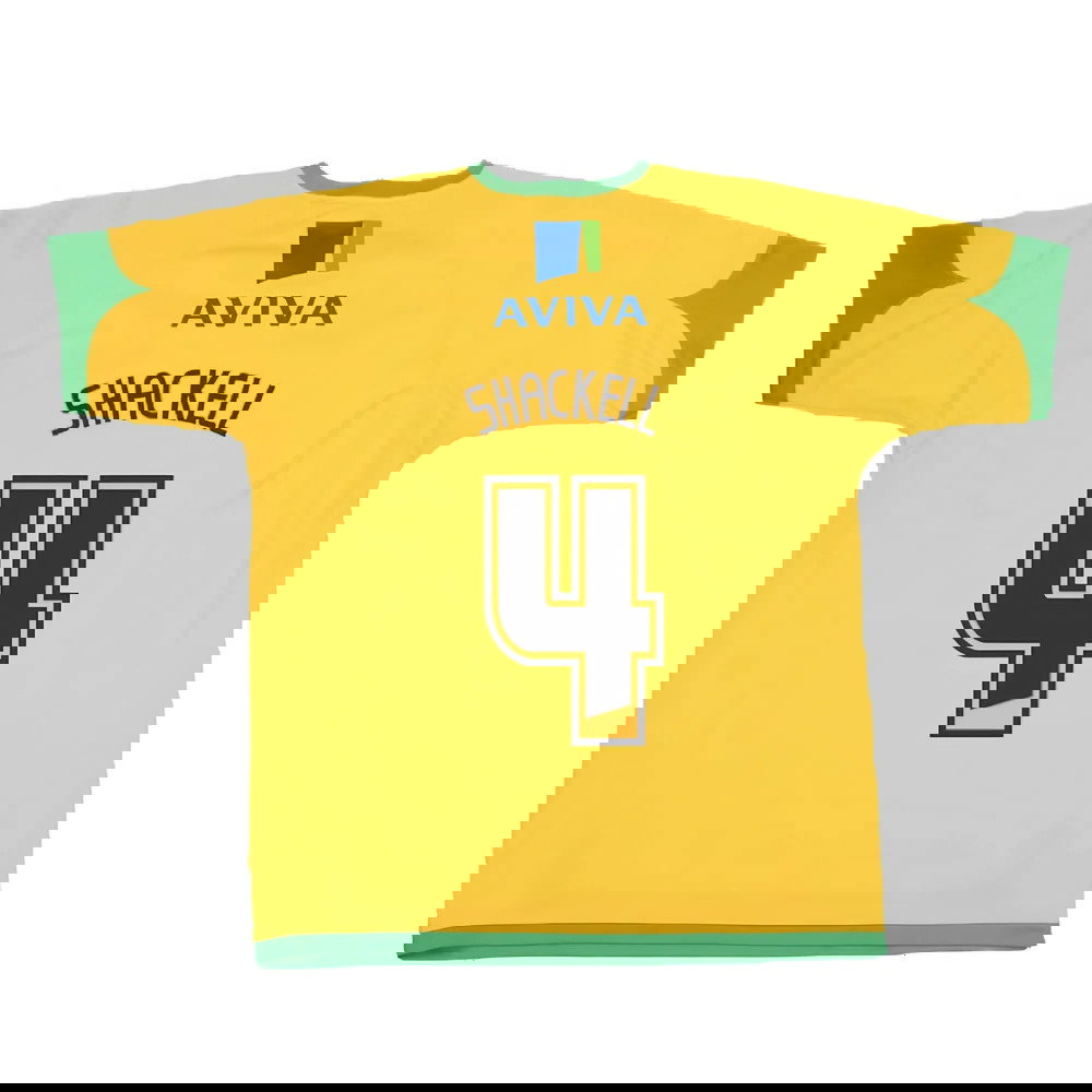 Norwich 2008-2010 Home Shirt (Good) (Shackell 4)
