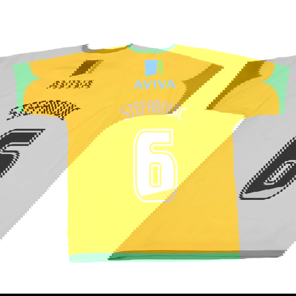 Norwich 2008-2010 Home Shirt (Good) (Stefanovic 6)