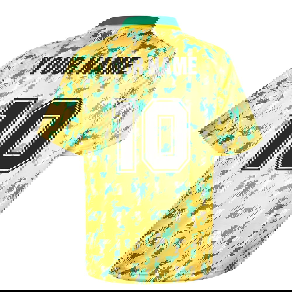 Norwich City 1993 Home Retro Shirt (Your Name)