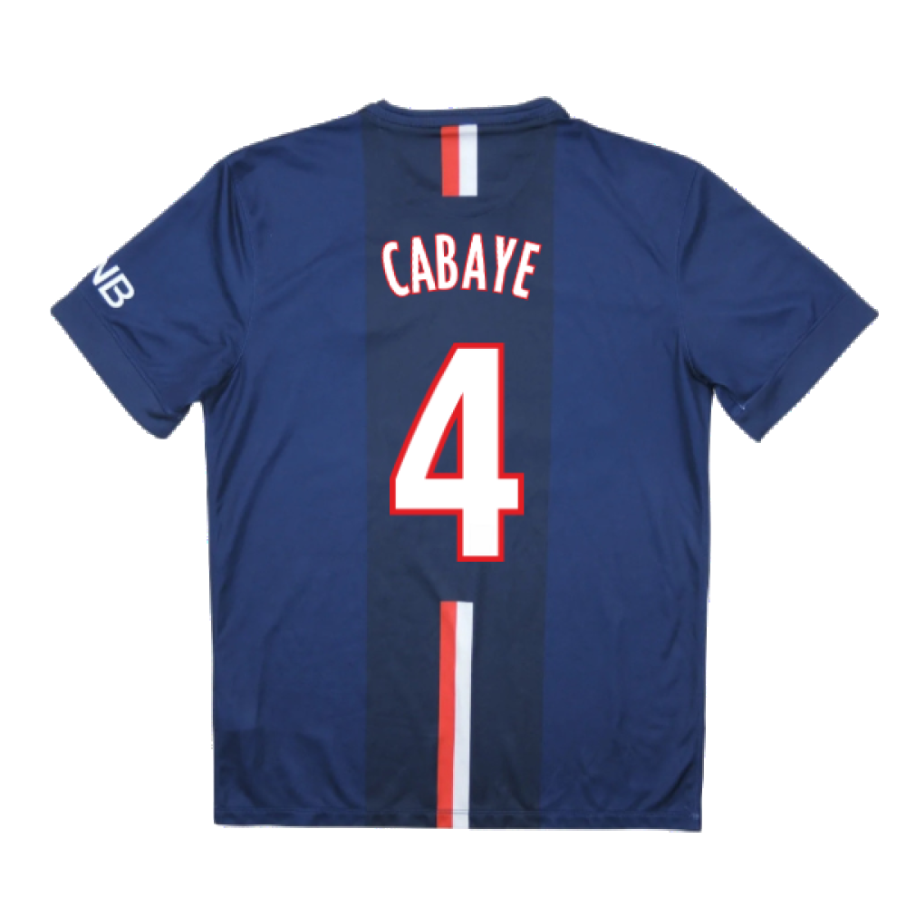 PSG 2014-15 Home Shirt ((Very Good) S) (Cabaye 4)