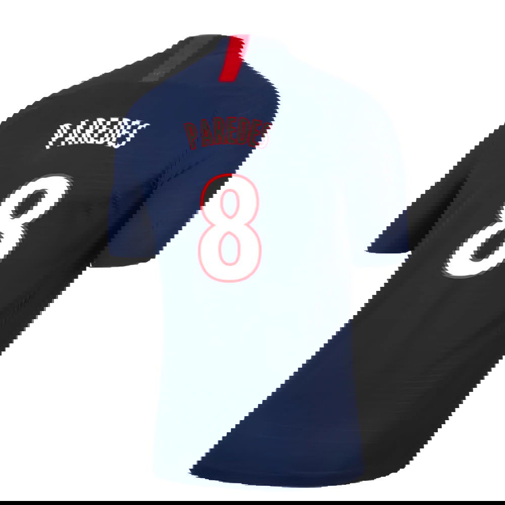 PSG 2019-20 Home Nike Vaporknit Shirt ((Mint) S) (PAREDES 8)