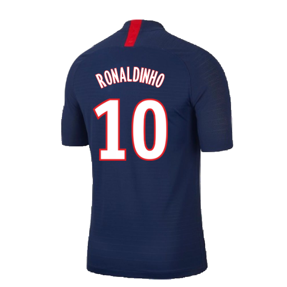 PSG 2019-20 Home Nike Vaporknit Shirt ((Mint) S) (RONALDINHO 10)