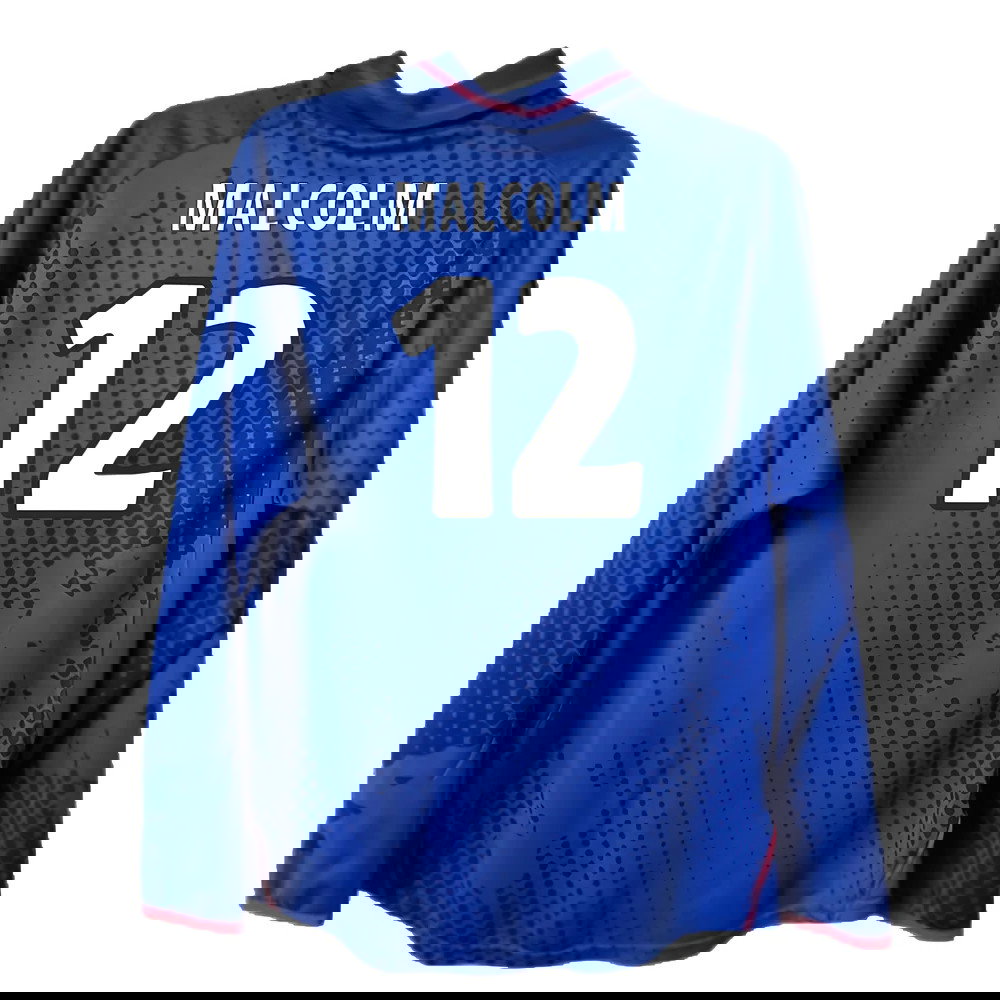 Rangers 2002-2003 Long Sleeved Home Shirt (XL) (Excellent) (Malcolm 12)