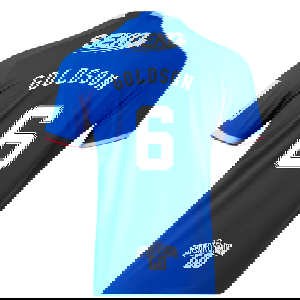 Rangers 2022-23 Home Shirt (L) (Mint) (GOLDSON 6)