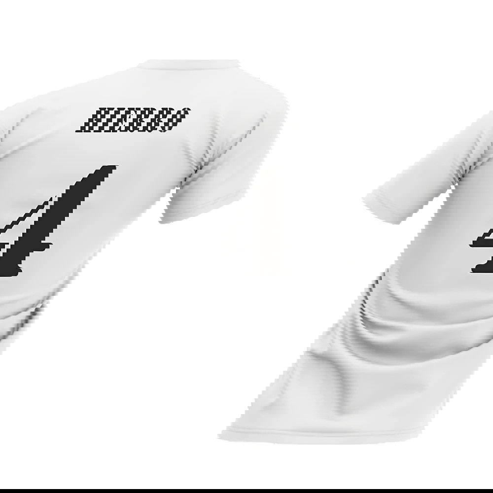 Real Madrid 2002-2003 Retro Shirt T-shirt - Text (White) (Hierro 4)