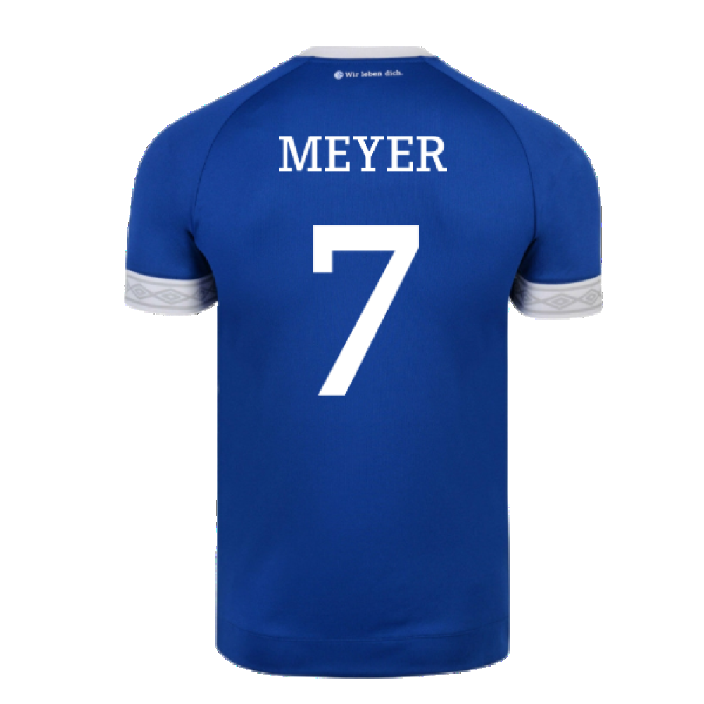 Schalke 2018-19 Home Shirt ((Mint) XXL) (Meyer 7)