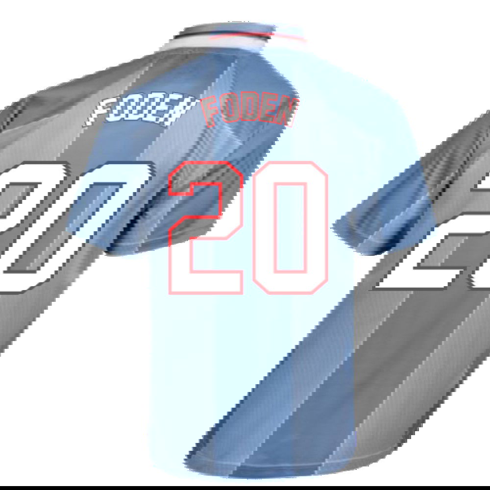 Score Draw England 1996 Away Euro Championship Retro Football Shirt (Foden 20)