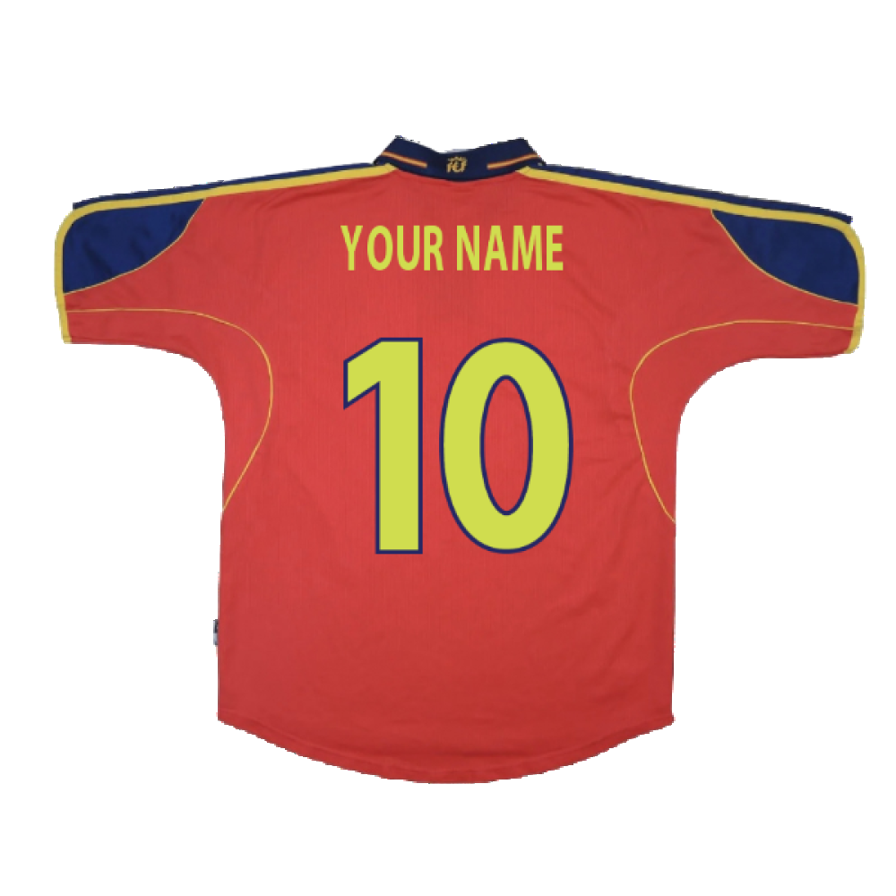 Spain 1999-02 Home Shirt ((Excellent) M) (Your Name)