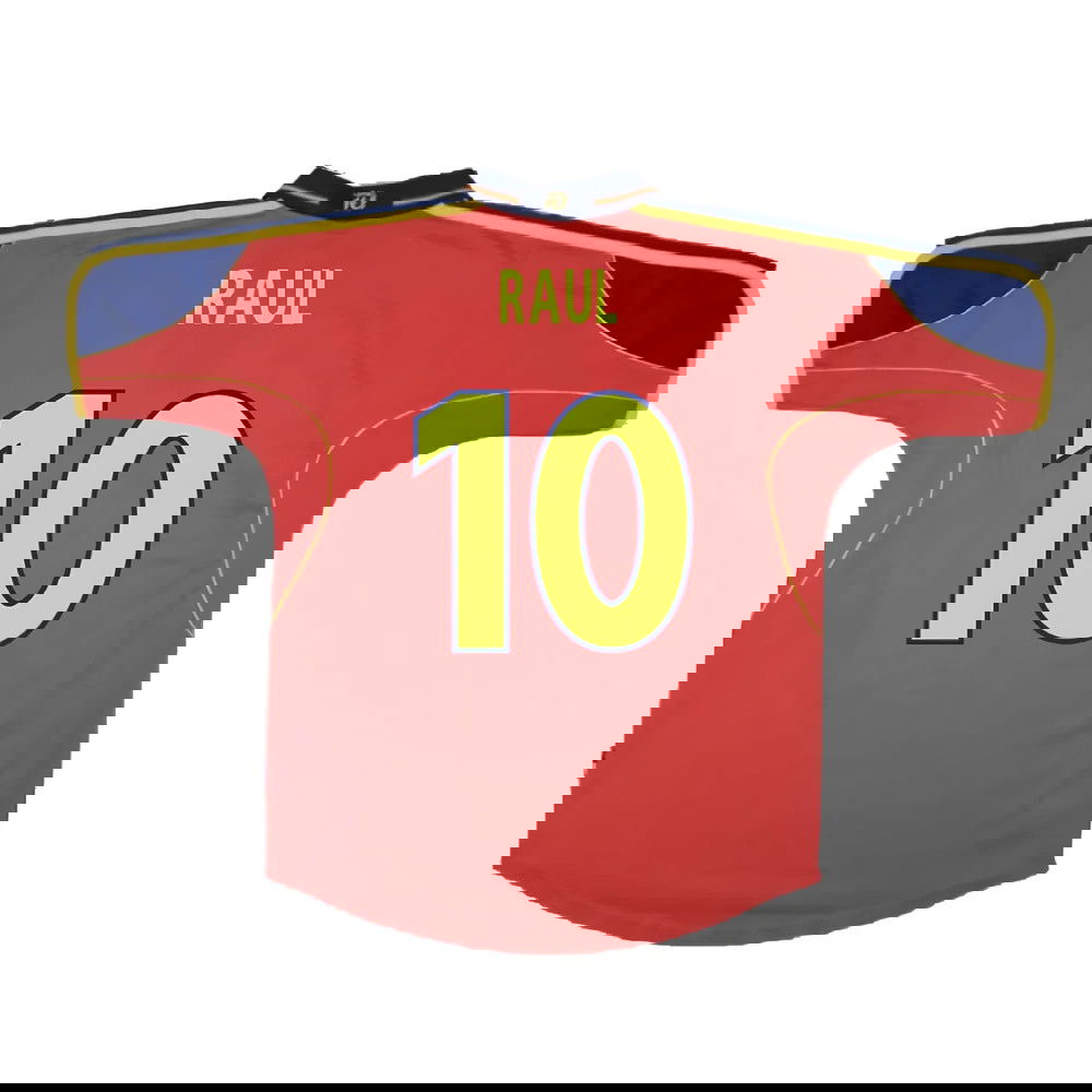 Spain 1999-02 Home Shirt ((Excellent) S) (Raul 10)