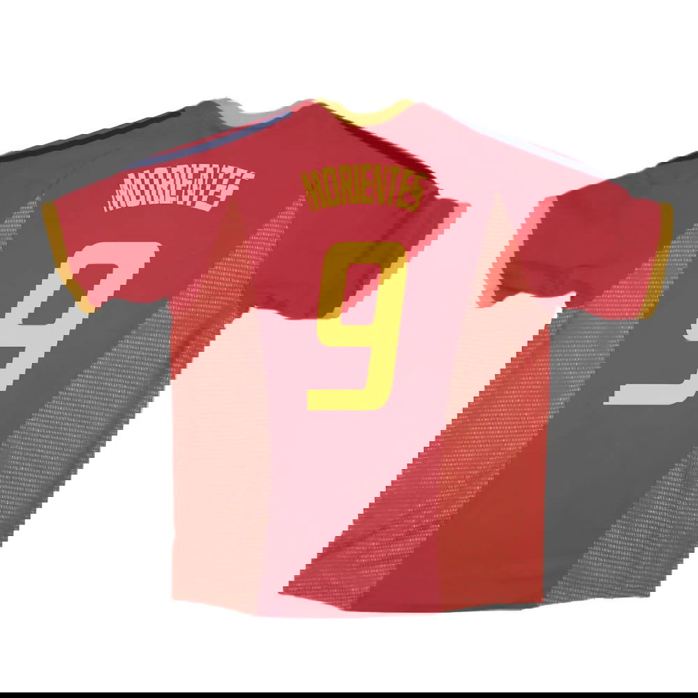 Spain 2002-04 Home Shirt ((Good) XL) (Morientes 9)