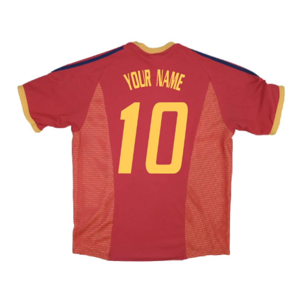 Spain 2002-04 Home Shirt ((Good) XL) (Your Name)