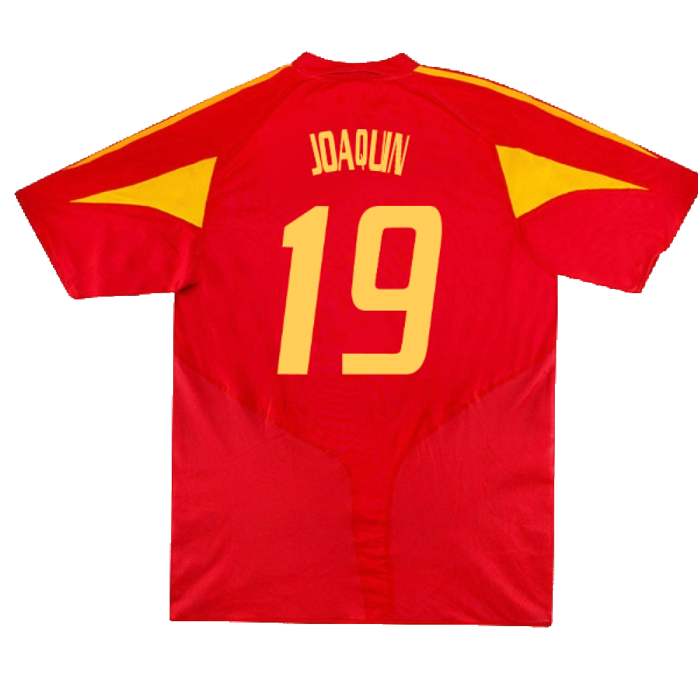 Spain 2004-06 Home Shirt ((Very Good) XL) (Joaquin 19)